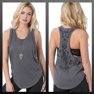 Metal Mulisha Gray/Black Capulet Tank Top (S)